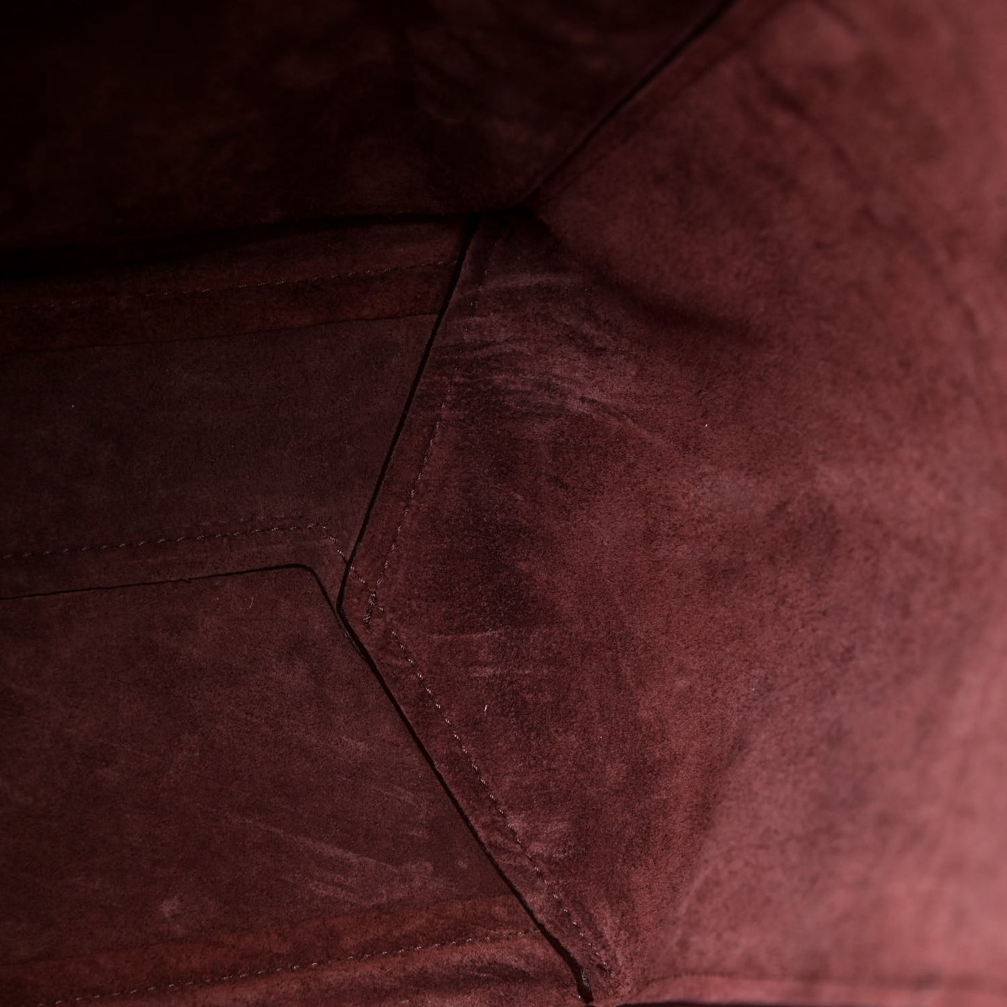Soft Grained Calfskin Sangle Bucket Bag Burgundy