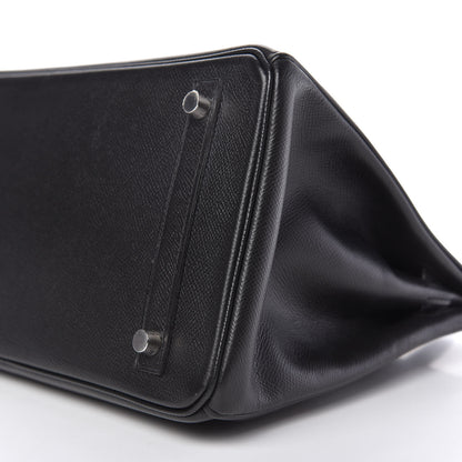 Hermes Epsom Horseshoe Birkin 30 Black Rouge Casaque 7 of 11