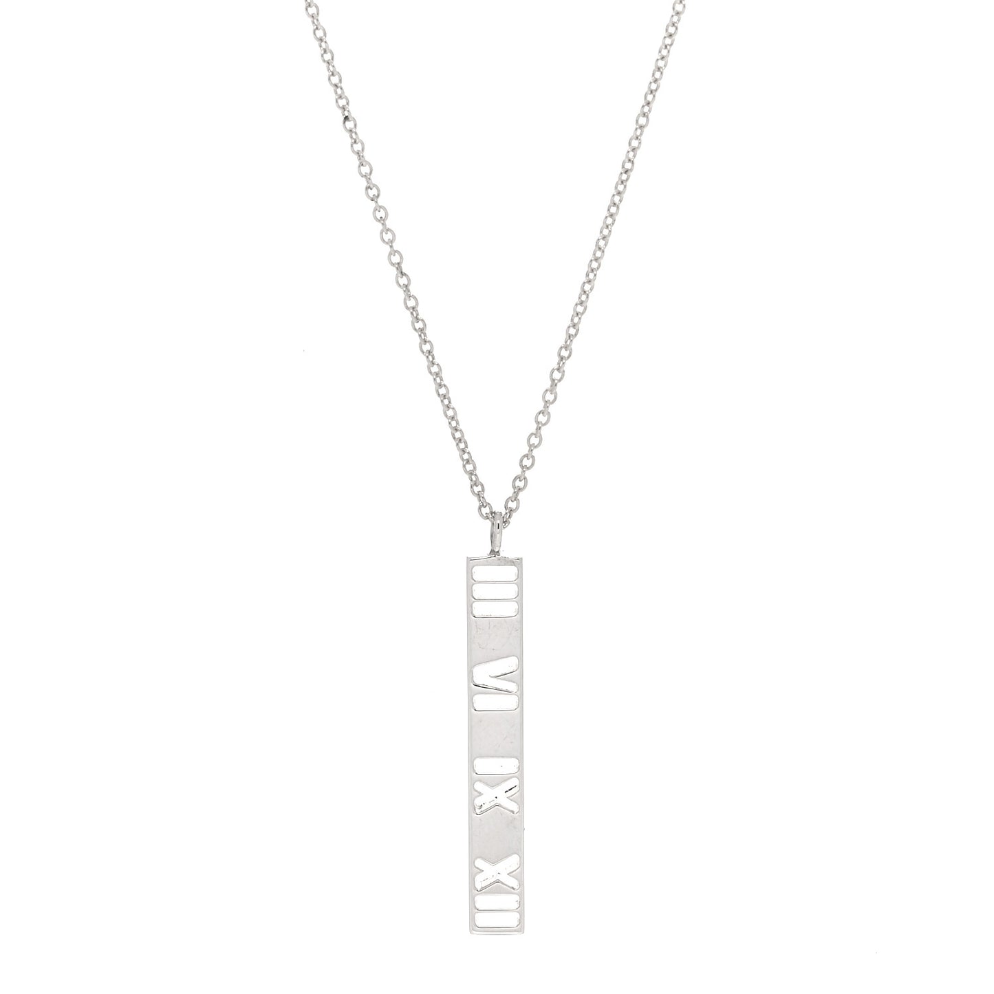 Sterling Silver Atlas Bar Pendant Necklace
