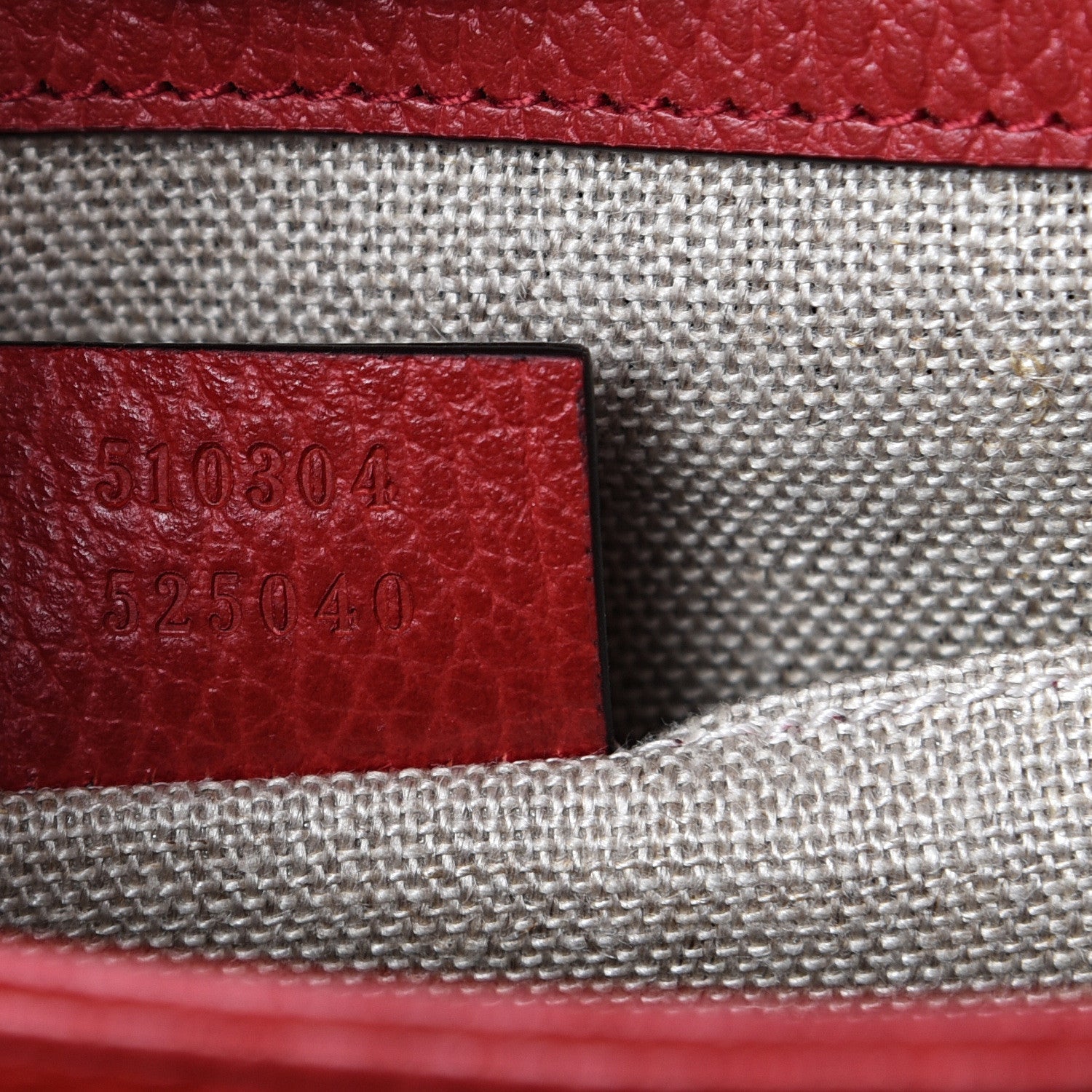 Gucci Dollar Calfskin Small Interlocking G Shoulder Bag Red 6 of 10