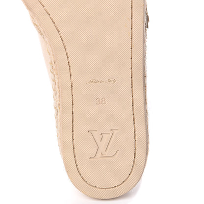 Louis Vuitton Canvas Waterfall Espadrille Flats 38 Ecru 6 of 8