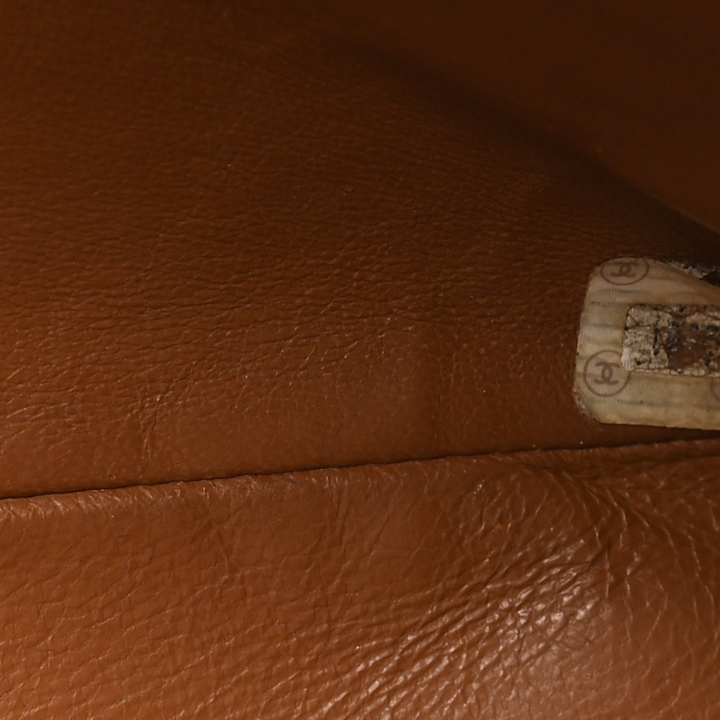 Lambskin Quilted Shoulder Bag Brown