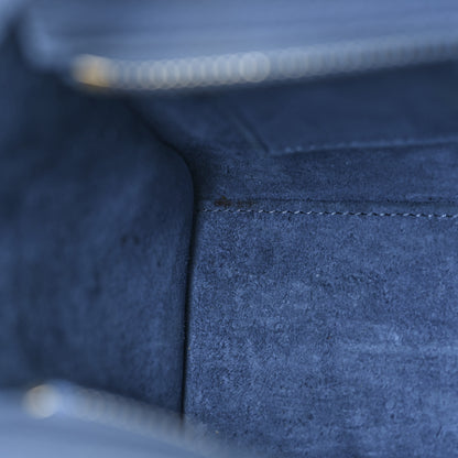 Celine Drummed Calfskin Nano Luggage Blue 11 of 12