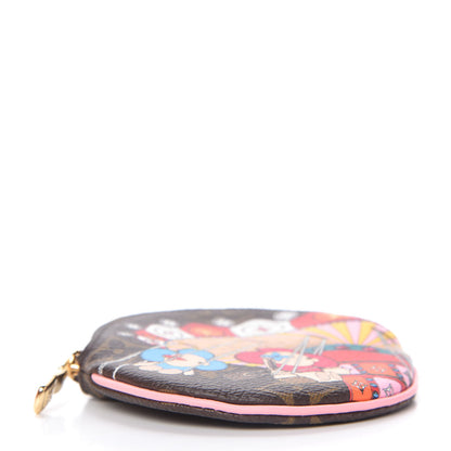 Louis Vuitton Monogram 2020 Christmas Animation Swing Ride Round Coin Purse Pink Poppy 4 of 8