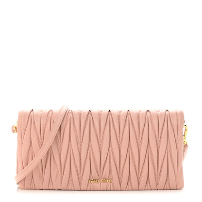 Miu Miu Nappa Matelasse Wallet On Chain Orchidea 1 of 13