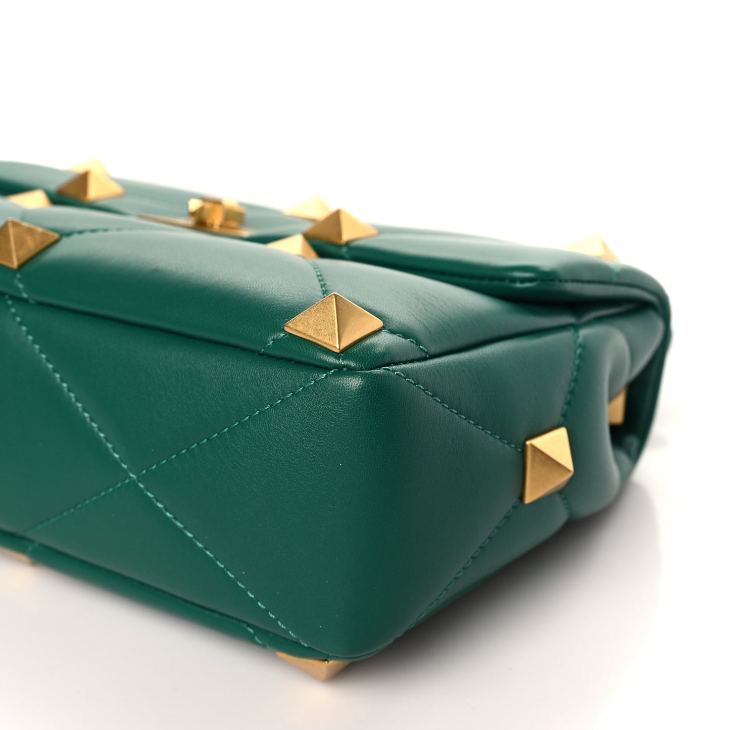 Nappa Large Roman Stud Shoulder Bag Jungle