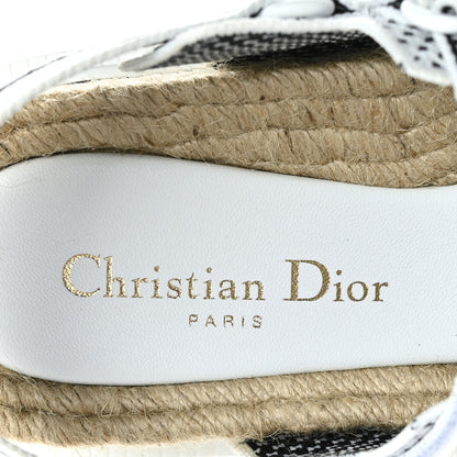 Christian Dior Technical Knit Jute Dioract 10mm Sandals 38 White Black 7 of 7