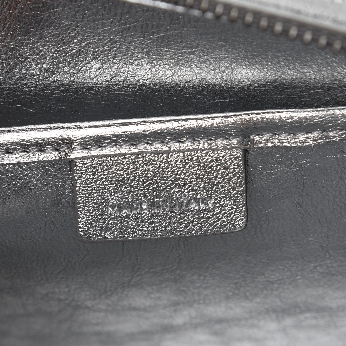 Laminated Lambskin Nano Luggage Silver