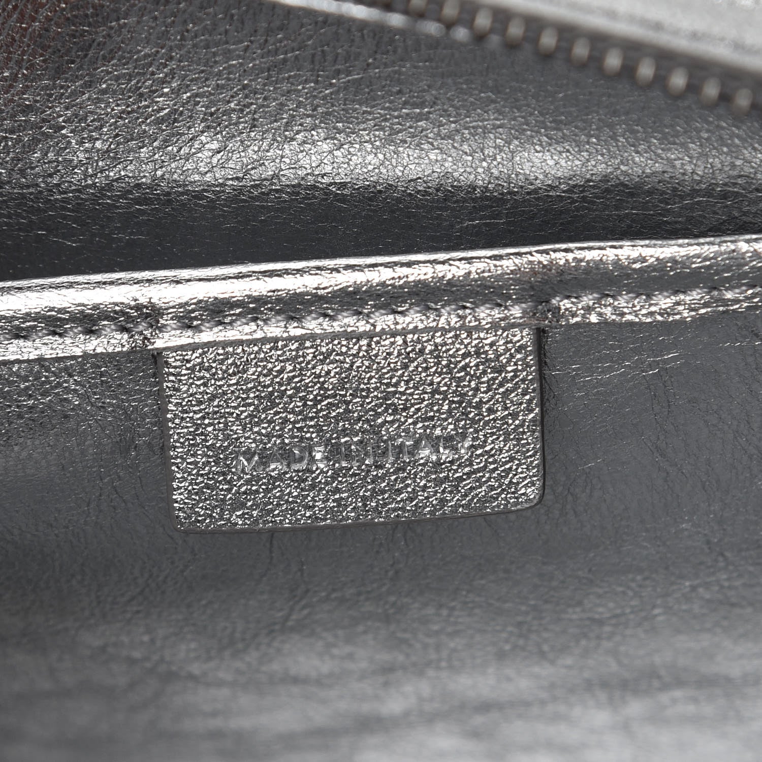 Celine Laminated Lambskin Nano Luggage Silver 5 of 7