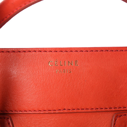 Celine Pebbled Calfskin Mini Luggage Red 7 of 9