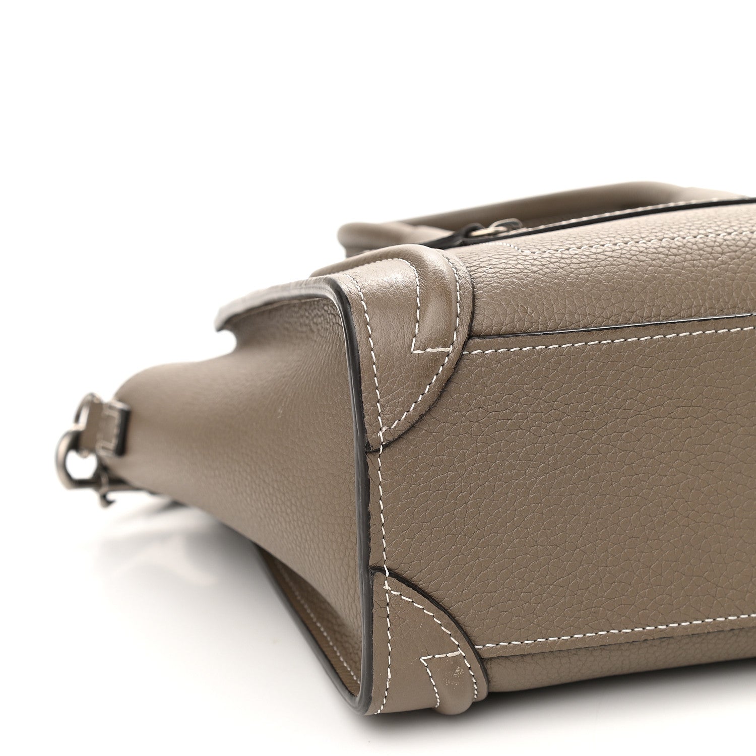 Celine Drummed Calfskin Nano Luggage Souris 9 of 10