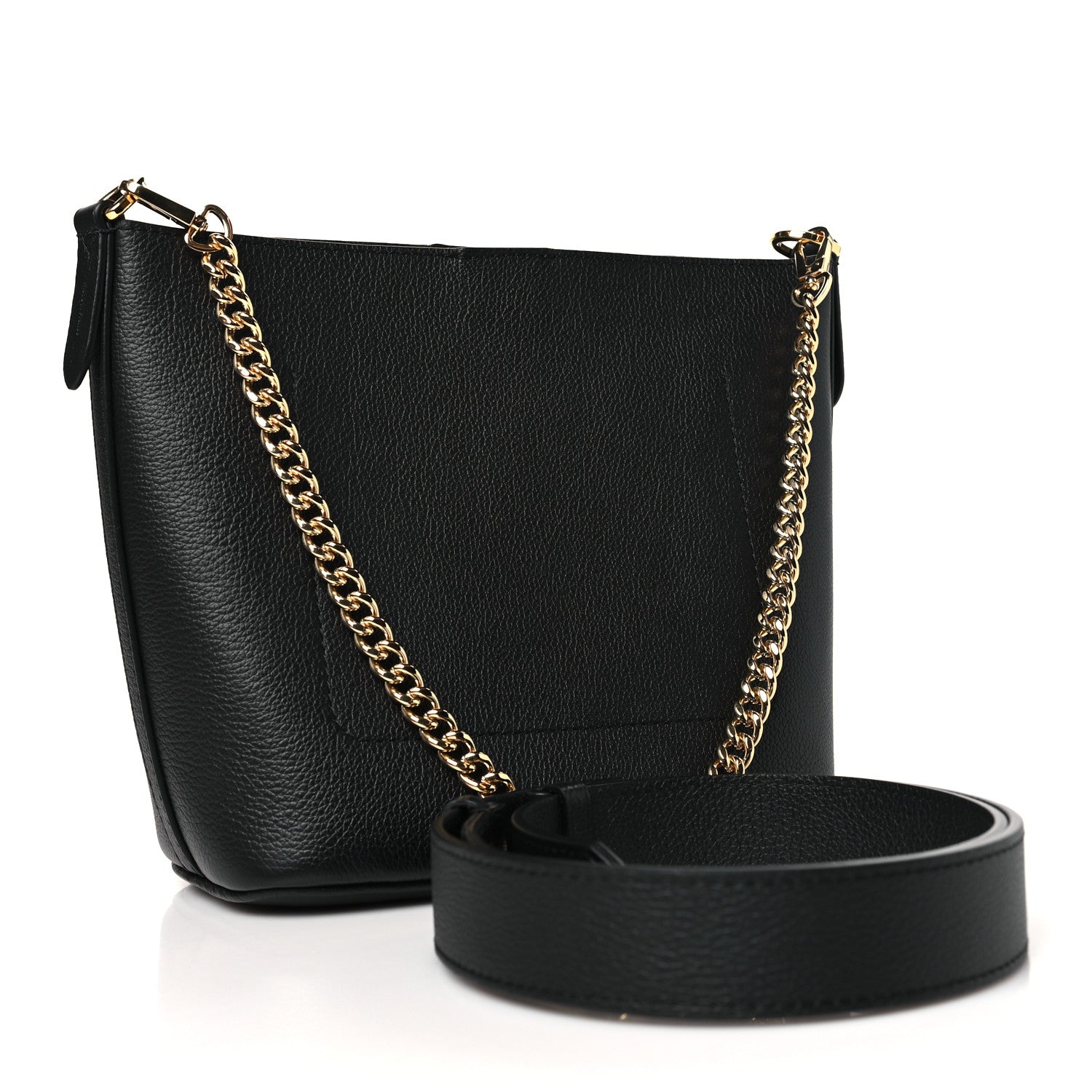 Louis Vuitton Calfskin Lock and Walk Bucket Black 3 of 11