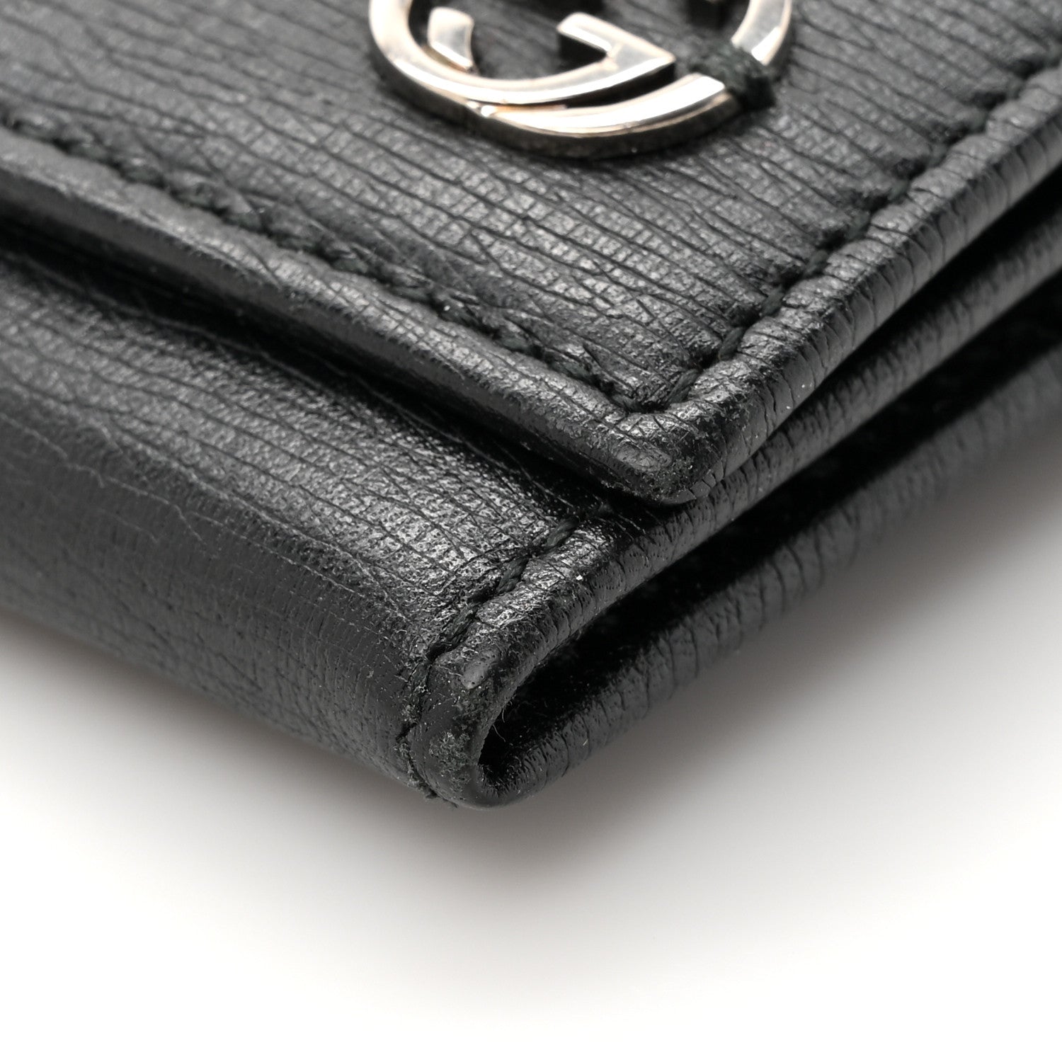 Gucci Calfskin Interlocking G Continental Wallet Black 9 of 12