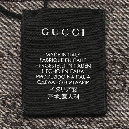 Gucci Wool GG Monogram Lonarin Fringe Scarf Burgundy 4 of 4
