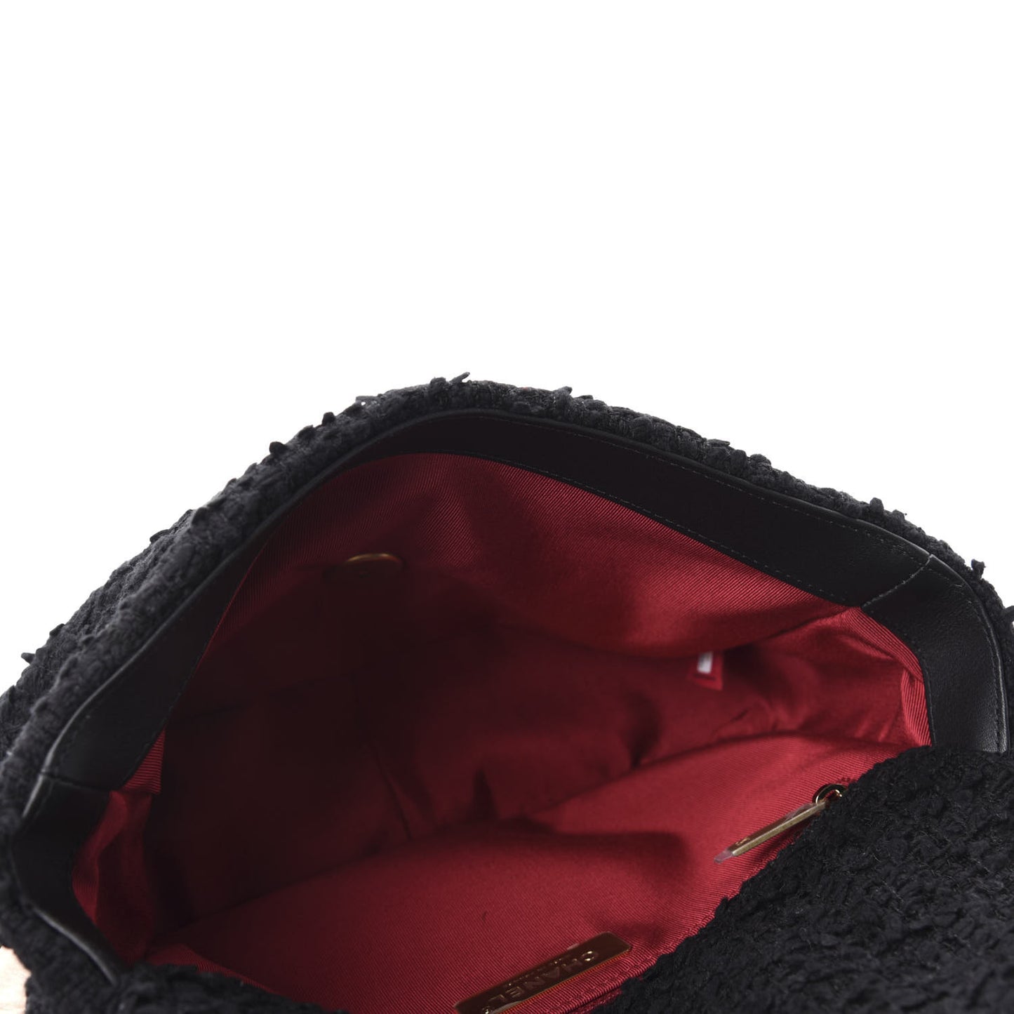Tweed Quilted Medium 19 Flap Black