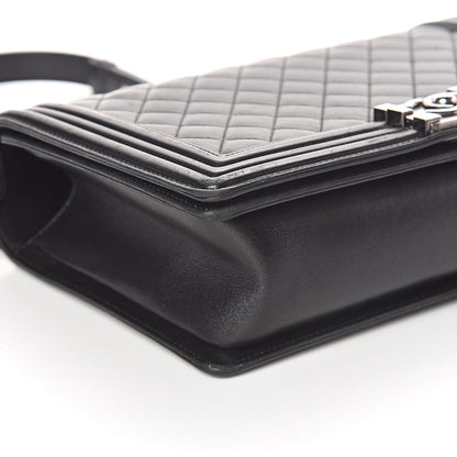 Chanel Lambskin Quilted New Medium Boy Flap Black 8 of 9