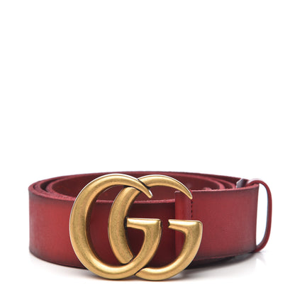Gucci Faded Calfskin Double G 40mm Belt 105 42 Dark Red 1 of 12