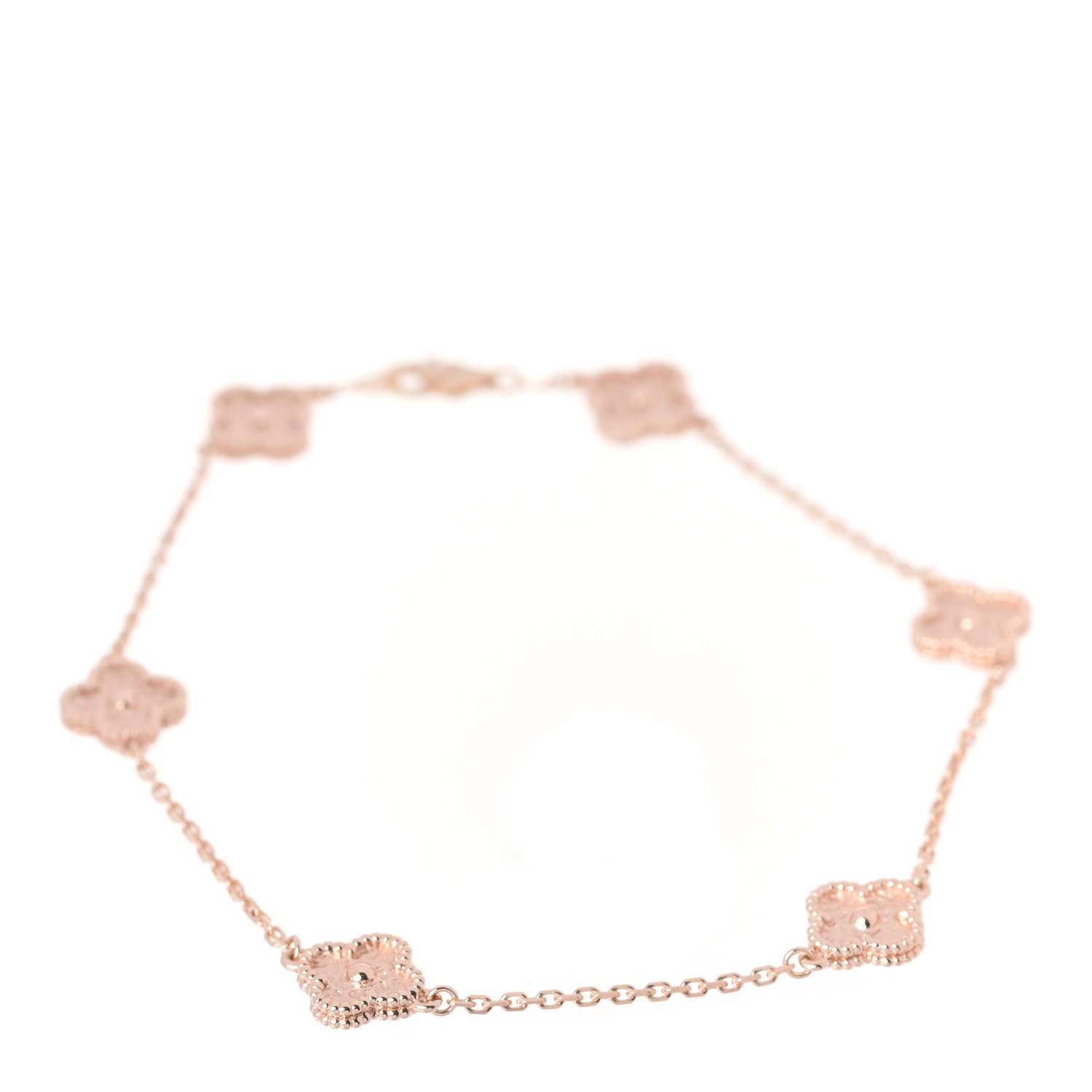 Van Cleef & Arpels 18K Rose Gold 6 Motifs Sweet Alhambra Bracelet 1 of 7