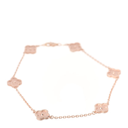 Van Cleef & Arpels 18K Rose Gold 6 Motifs Sweet Alhambra Bracelet 1 of 7