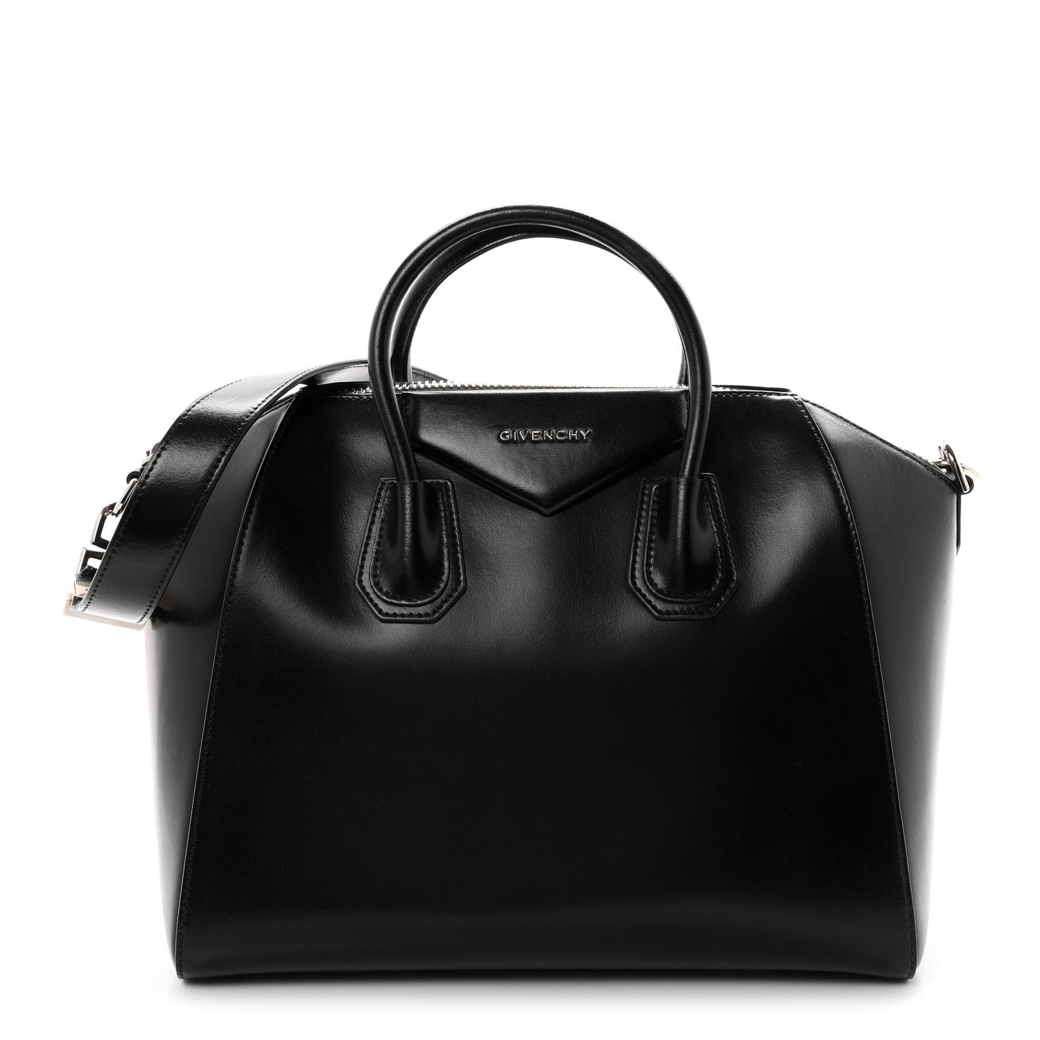 Givenchy Shiny Lord Calfskin Medium Antigona Black 1 of 11