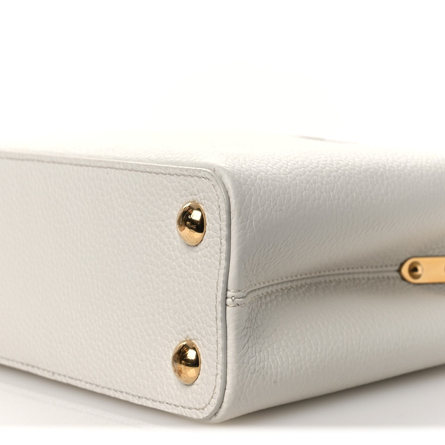 Louis Vuitton Taurillon Capucines BB Snow 8 of 9