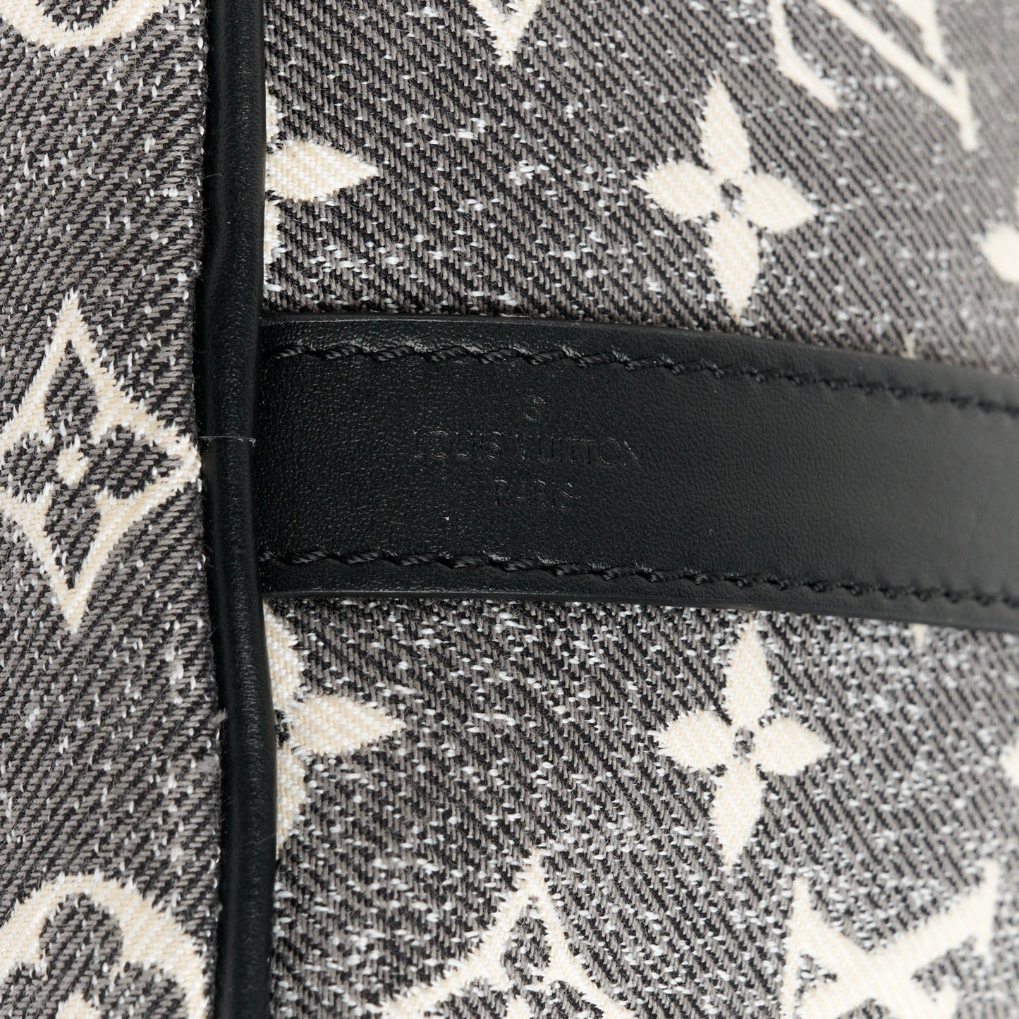 Denim Monogram Jacquard Speedy Bandouliere 25 Black