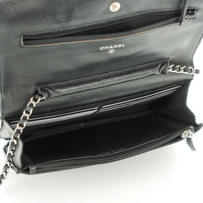 Chanel Caviar Timeless CC Wallet On Chain WOC Black 5 of 8