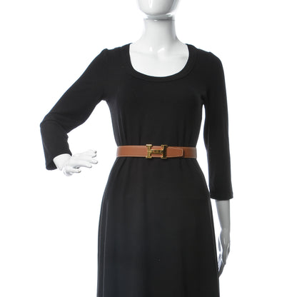 Hermes Box Togo 32mm H Belt 80 Black Gold 2 of 5