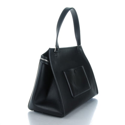 Celine Supple Calfskin Medium Bi-Color Edge Shoulder Bag Cream 3 of 9