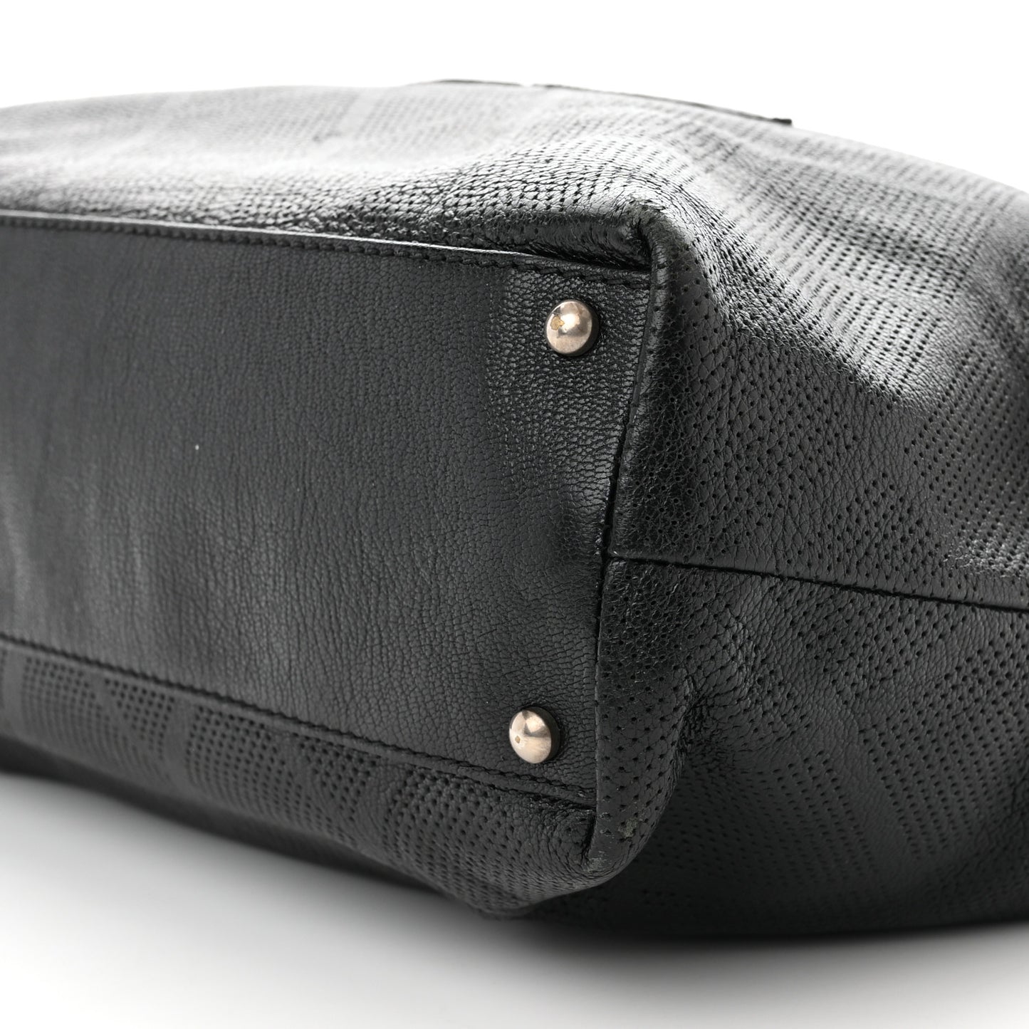 Goatskin Perforated Large CC Tote Black