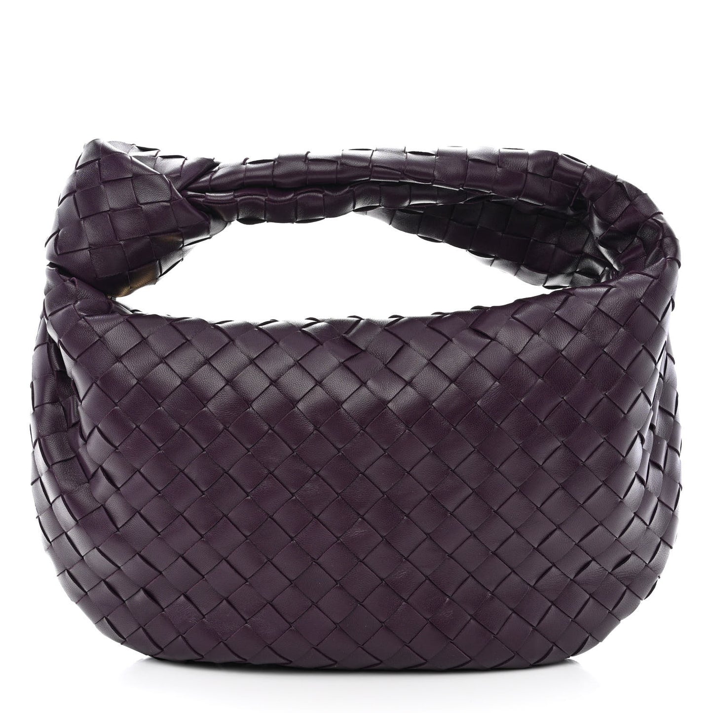 Nappa Intrecciato Teen Jodie Hobo Eggplant