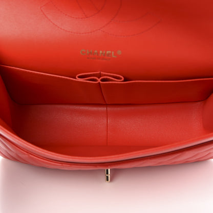 Chanel Lambskin Quilted Jumbo Double Flap Red 5 of 12
