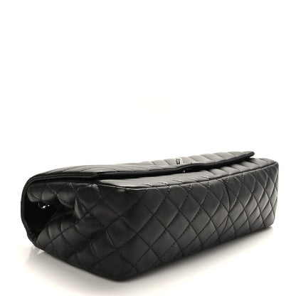 Chanel Lambskin Chevron Quilted Large Single Flap Black 4 of 10
