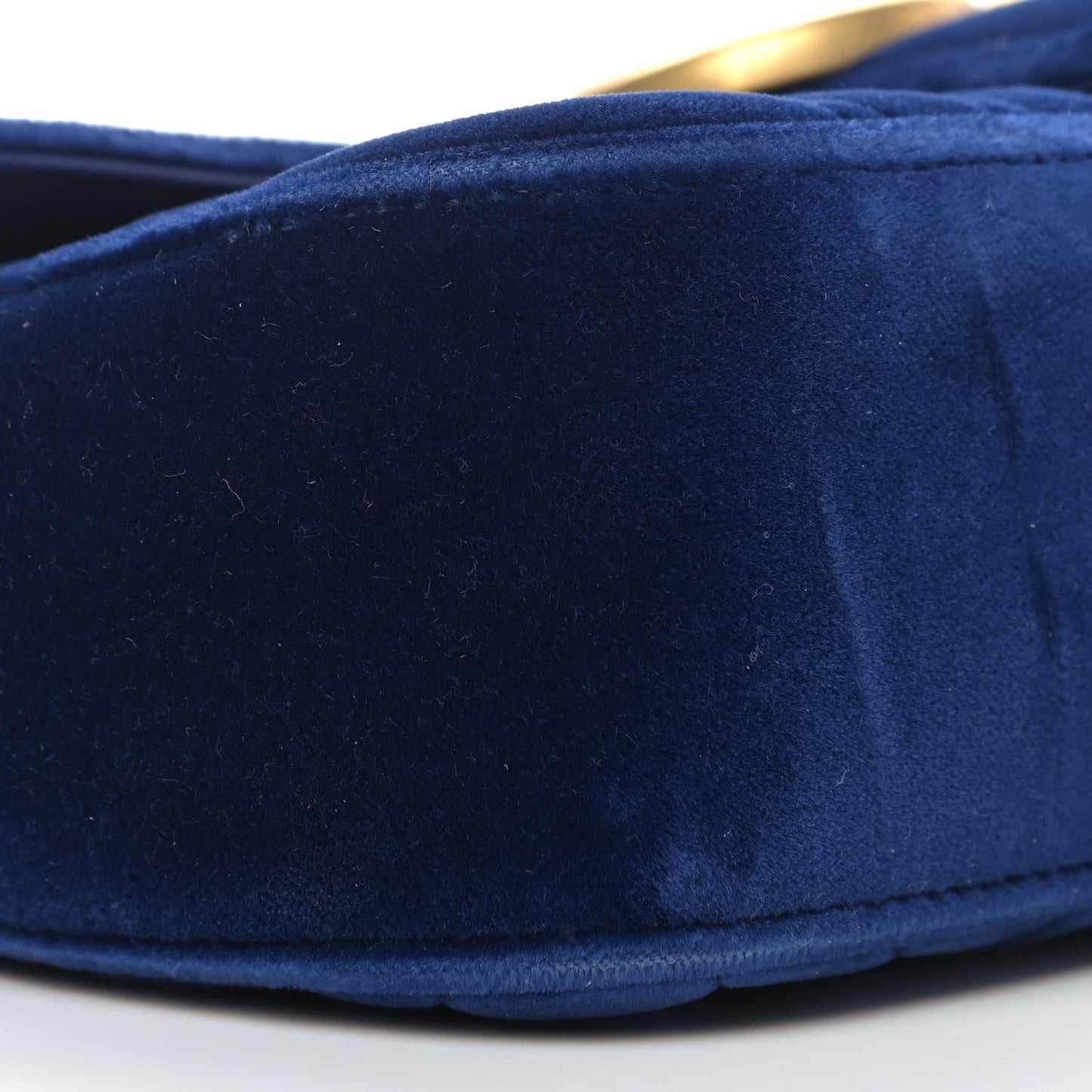 Velvet Matelasse Mini GG Marmont Shoulder Bag Cobalt Blue