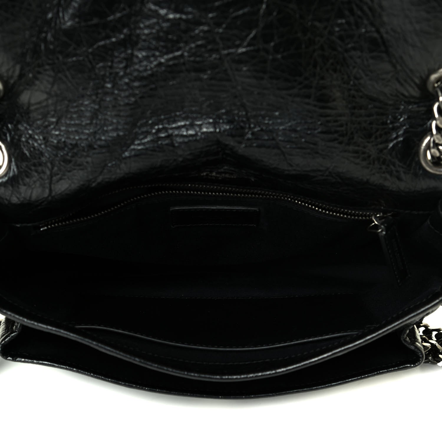 Saint Laurent Crinkled Calfskin Matelasse Monogram Medium Niki Chain Satchel Black 4 of 7