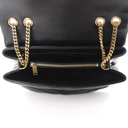Saint Laurent Calfskin Y Quilted Monogram Medium Loulou Chain Satchel Black 4 of 10