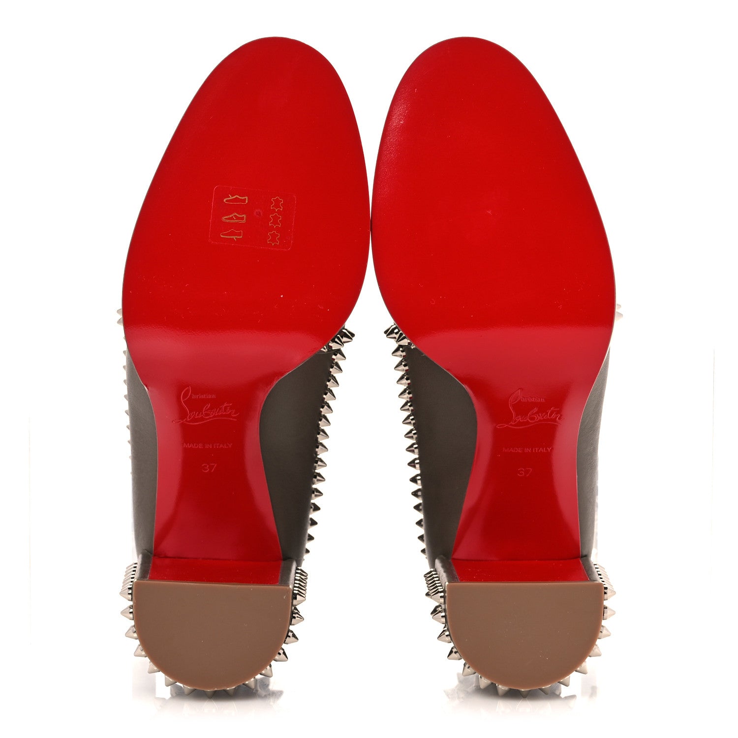 Christian Louboutin Calfskin Spikes Chelsea Outline Boots 37 Silex Grey 5 of 8