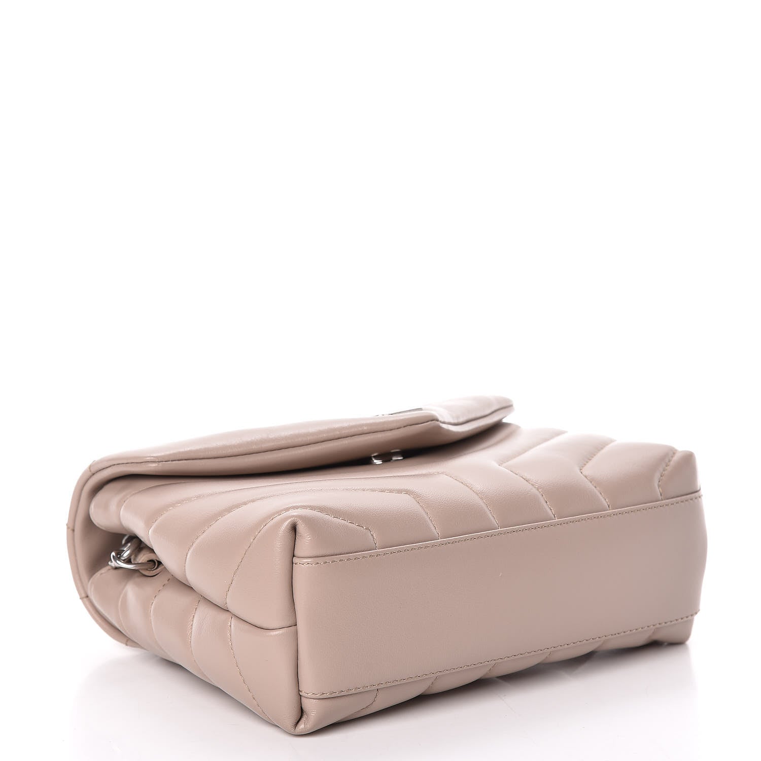 Saint Laurent Calfskin Y Quilted Monogram Toy Loulou Satchel Light Natural 4 of 11