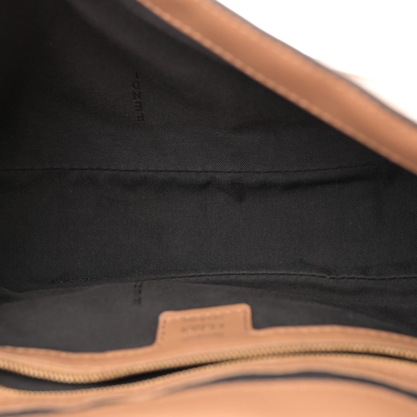 Nappa FF 1974 Embossed Baguette Miele Scuro