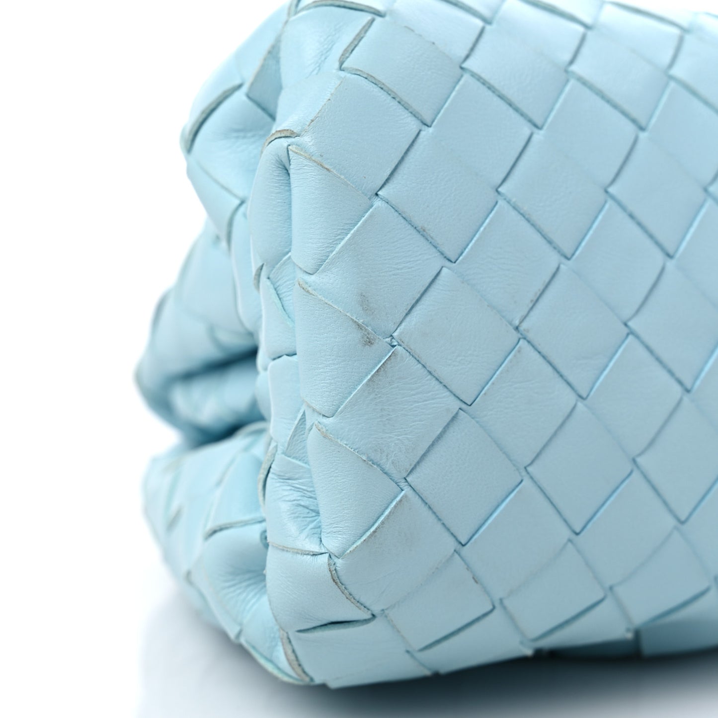 Nappa Maxi Intrecciato The Pouch Oversized Clutch Teal Washed