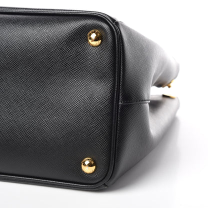 Prada Saffiano Medium Galleria Double Zip Tote Black 9 of 14