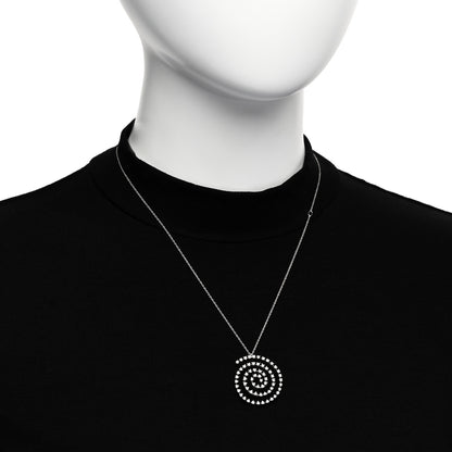 Roberto Coin 18K White Gold Diamond Spiral Pendant Necklace 2 of 5