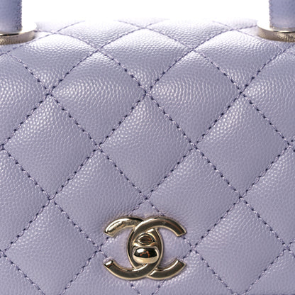 Chanel Caviar Quilted Mini Coco Handle Flap Light Purple 8 of 10