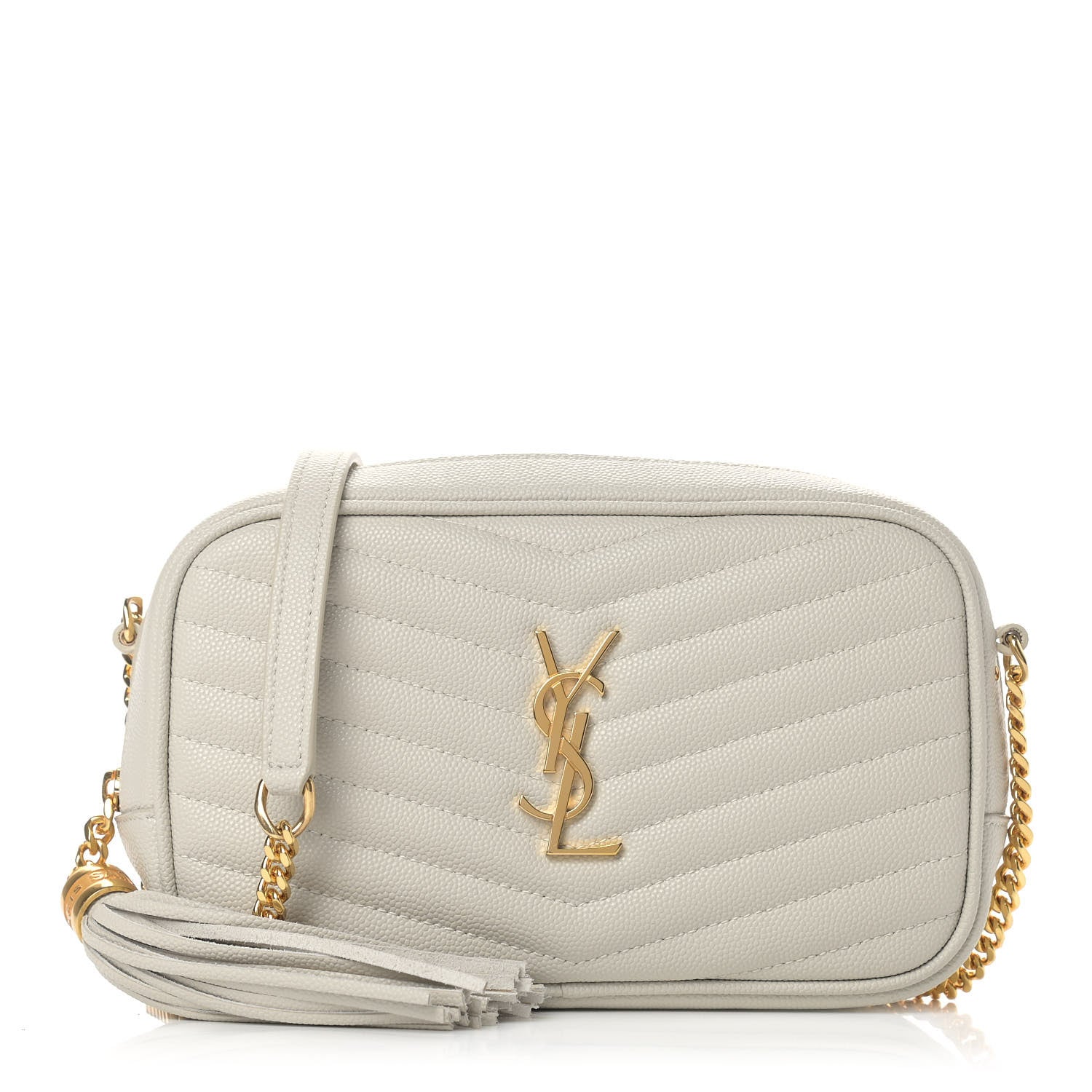 Saint Laurent Grain De Poudre Matelasse Monogram Mini Lou Camera Bag Crema Soft 1 of 9