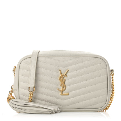 Saint Laurent Grain De Poudre Matelasse Monogram Mini Lou Camera Bag Crema Soft 1 of 9