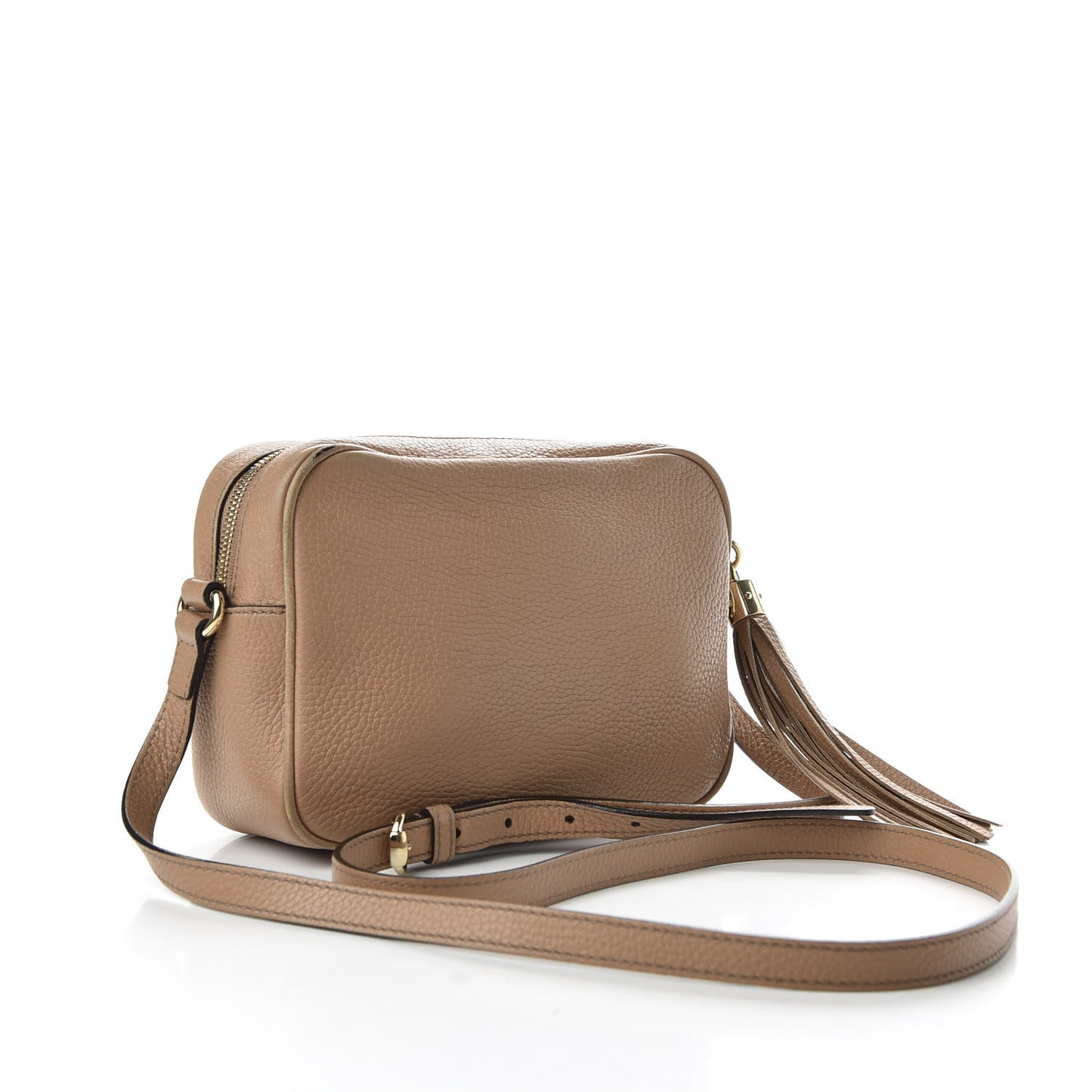 Pebbled Calfskin Small Soho Disco Bag Rose Beige