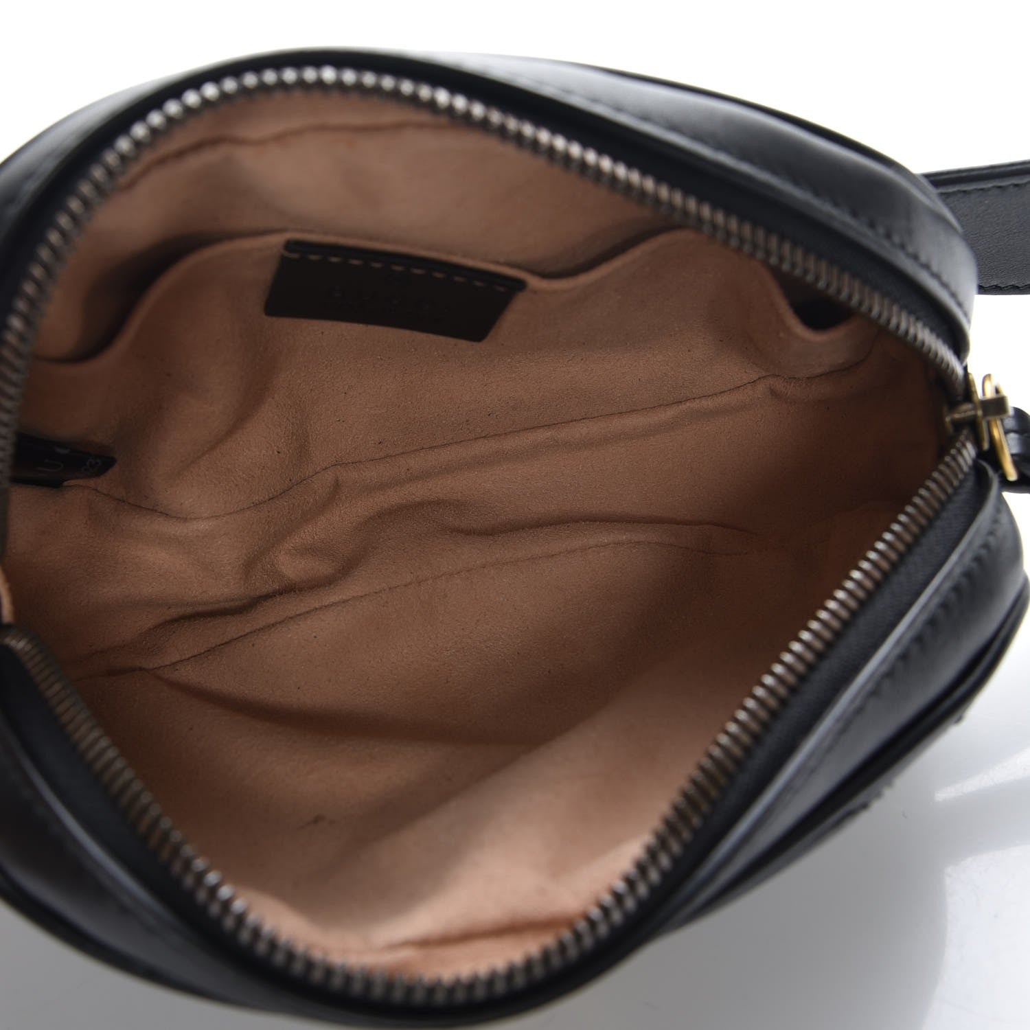 Gucci Calfskin Matelasse GG Marmont Belt Bag 75 30 Black 5 of 7