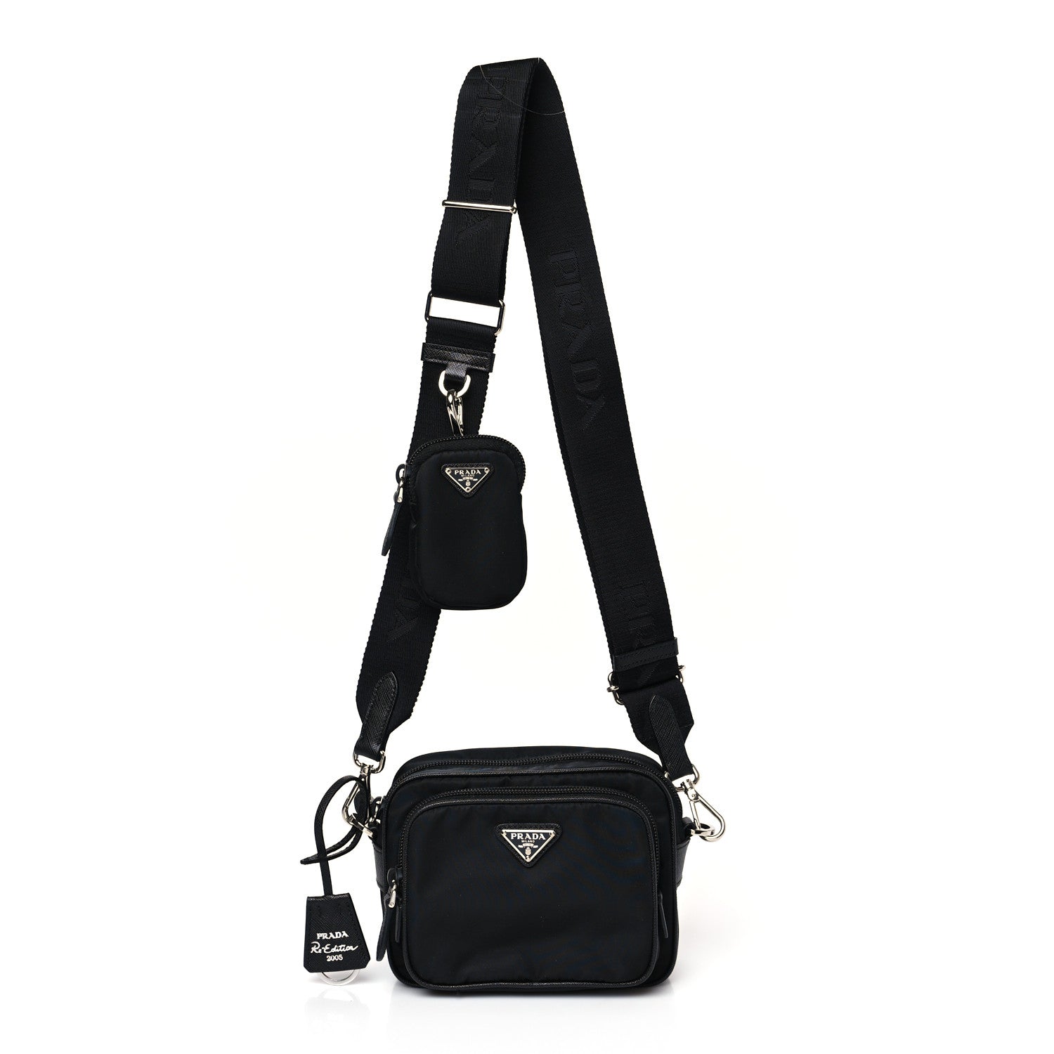 Prada Re-Nylon Saffiano Mini Re-Edition 2005 Camera Bag Black 1 of 8