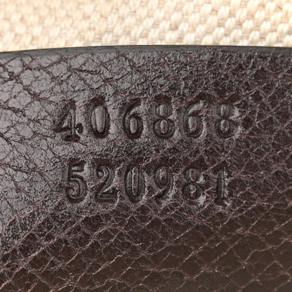 Gucci Monogram Vintage Web Medium Webby Bee Boston Dark Brown 7 of 18