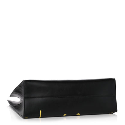 Gucci Calfskin GucciGhost Real Large XL Tote Black Yellow 3 of 9